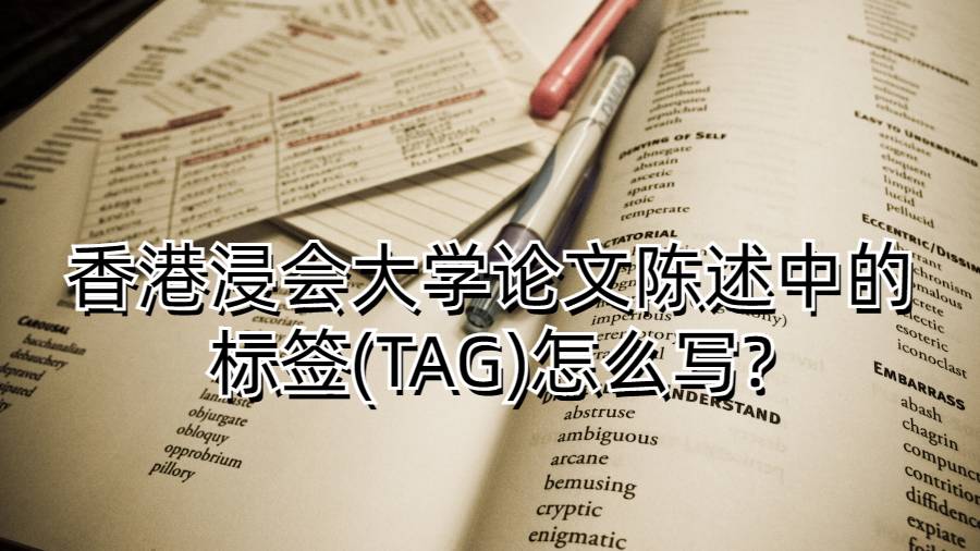 香港浸会大学论文陈述中的标签(TAG)怎么写?